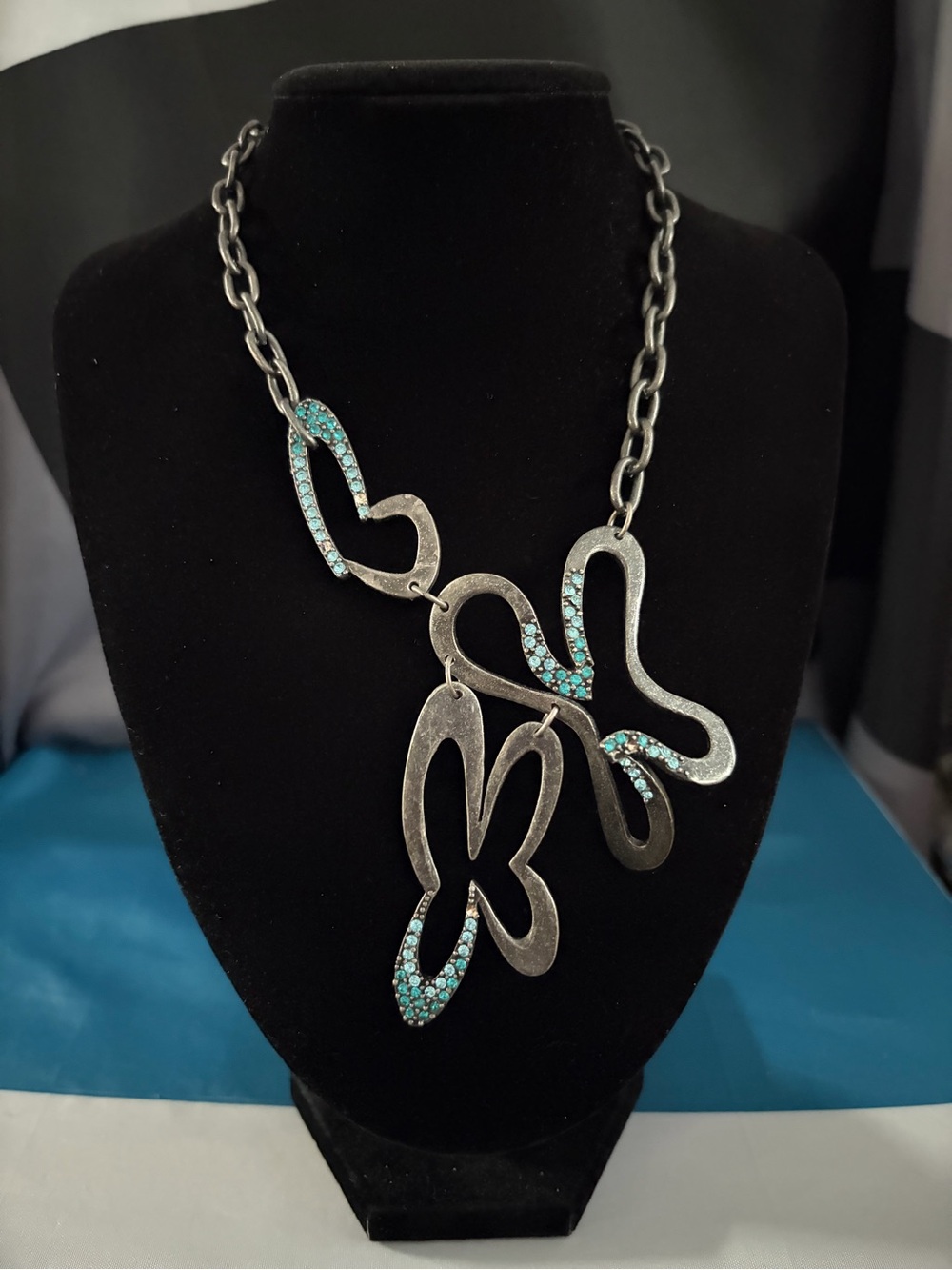 Yousi Turquoise Accent Floral Statement Necklace - Women's Jewelry